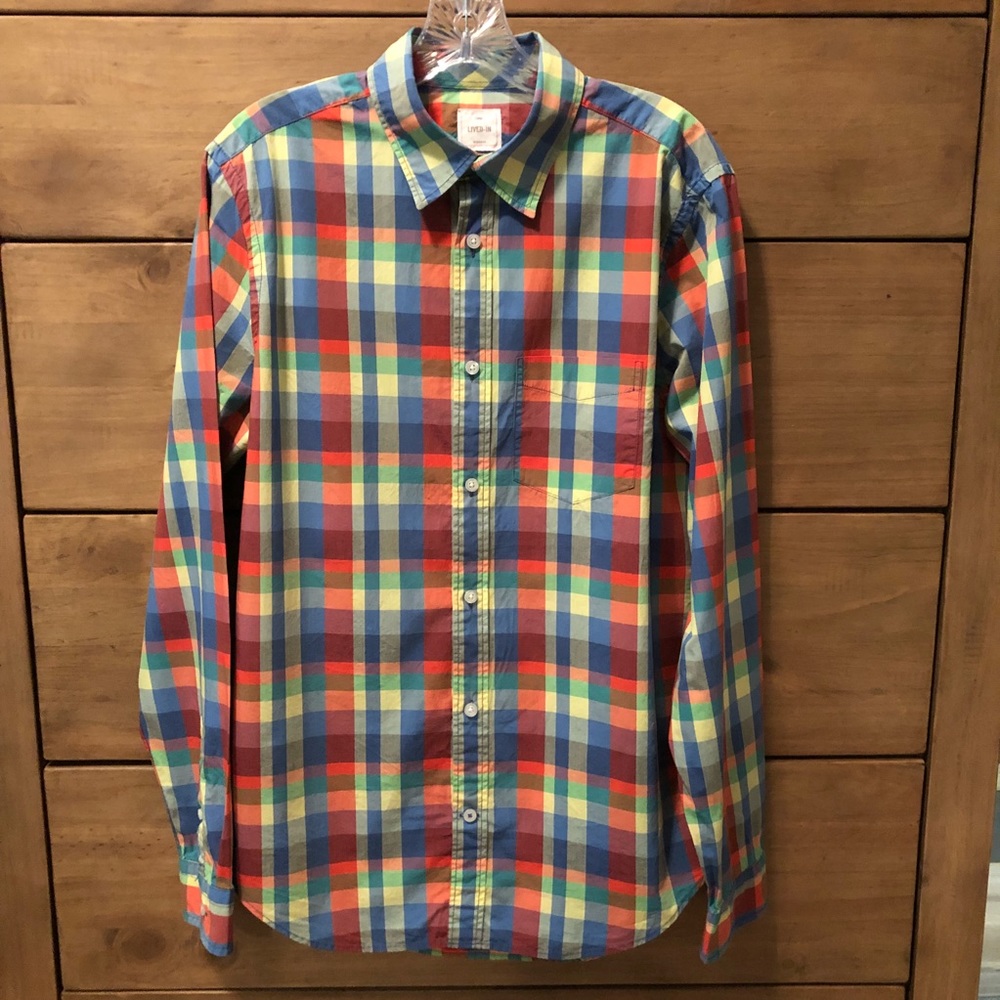 Colorful GAP checkered button down